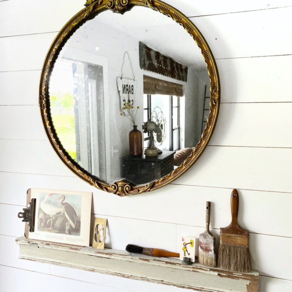 Architectural Salvage Decor in the Entryway